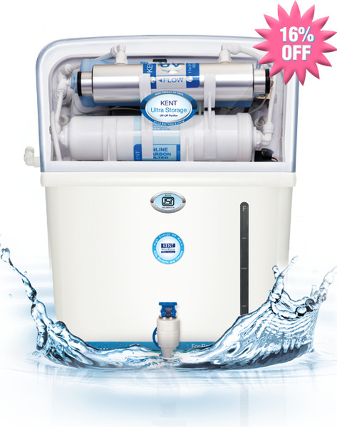Kent Ultra Storage Countertop water filter 7L Blue,Transparent,White