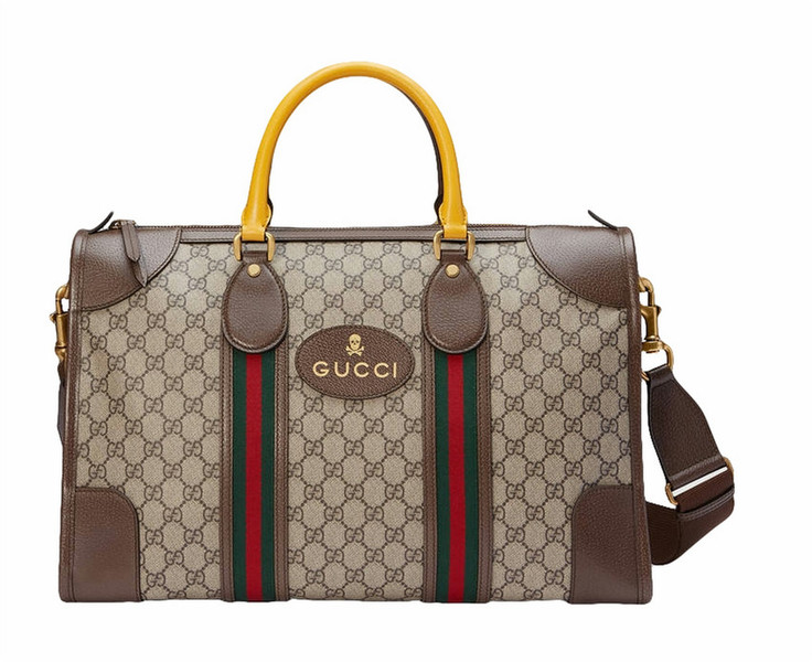 Gucci Soft GG Supreme duffle bag with Web men's shoulder bag