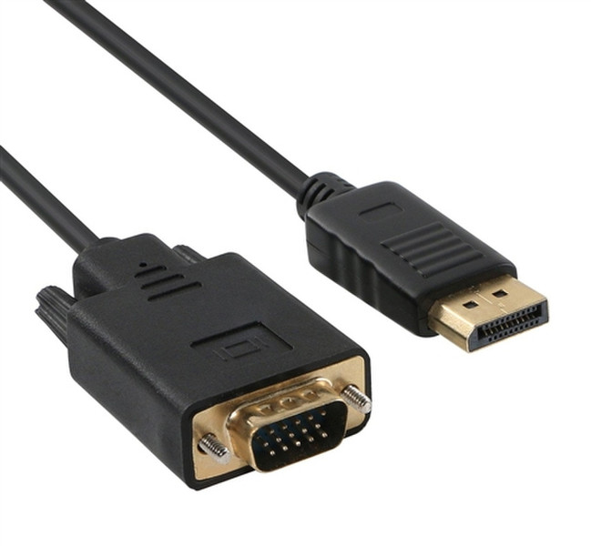 Axiom DPMVGAM06-AX 1.82m DisplayPort VGA (D-Sub) Schwarz Videokabel-Adapter