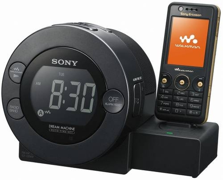 Sony ICF-C8WM Часы Цифровой Черный радиоприемник