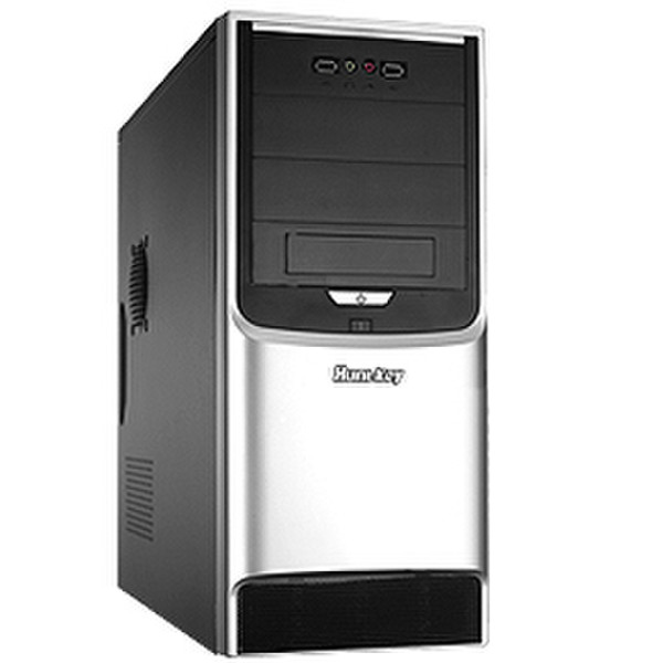Huntkey H401 Midi-Tower Schwarz, Silber Computer-Gehäuse