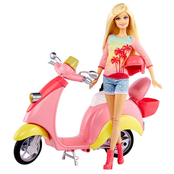 Mattel Barbie Glam Scooter Разноцветный кукла