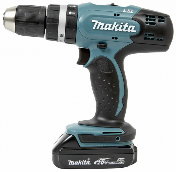 Makita DDF453SYJ Дрель с рукояткой пистолетного типа Литий-ионная (Li-Ion) 1.5А·ч 1600г Черный, Синий аккумуляторная комби-дрель