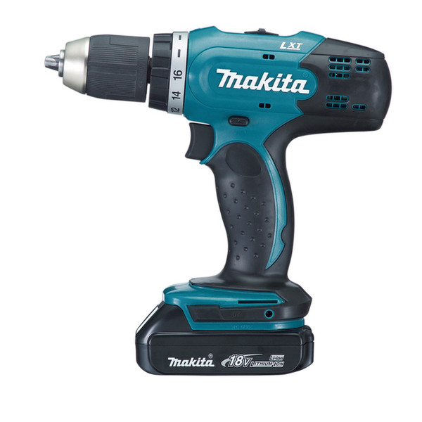 Makita DDF453RYJ Дрель с рукояткой пистолетного типа Литий-ионная (Li-Ion) 1.5А·ч 1600г Черный, Синий аккумуляторная комби-дрель