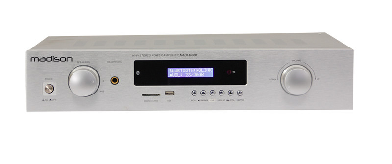 MADISON MAD1400BT-WH Дома Проводной и беспроводной Белый усилитель звуковой частоты