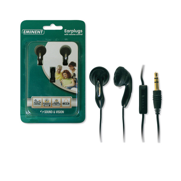 Eminent In-ear Earplugs Binaural Wired Black mobile headset