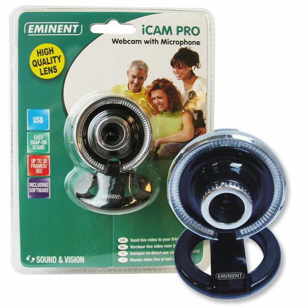 Eminent iCam Pro 5MP 640 x 480pixels USB 2.0 Black webcam