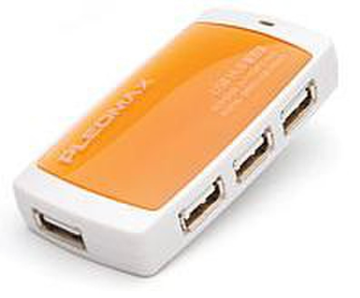 Samsung PLEOMAX UH-400 480Мбит/с Оранжевый, Белый хаб-разветвитель