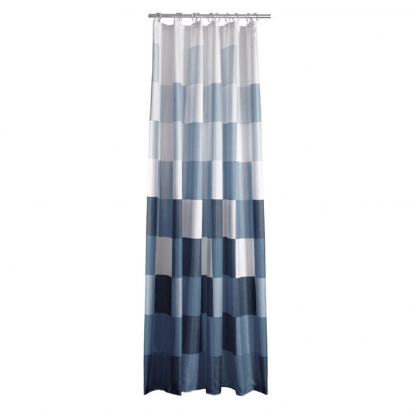 Zone Denmark 362041 Hanging hook Polyester Blue,White shower curtain