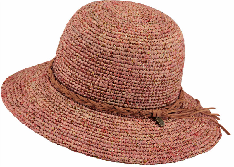 Barts 8761008 Straw hat Polyester,Straw Red