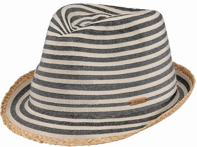 Barts 8765201 S-M Fedora hat Cotton,Straw Beige,Black