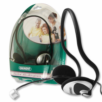 Eminent Backneck headset Binaural Wired Black mobile headset