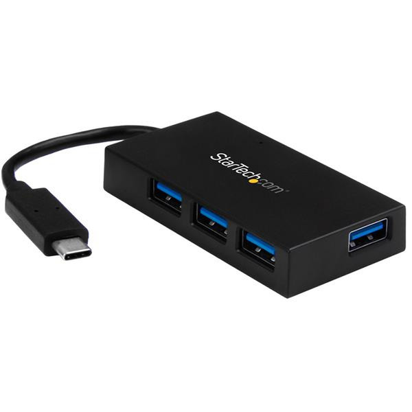 StarTech.com HB30C4AFS USB 3.0 (3.1 Gen 1) Type-C 5000Мбит/с Черный хаб-разветвитель