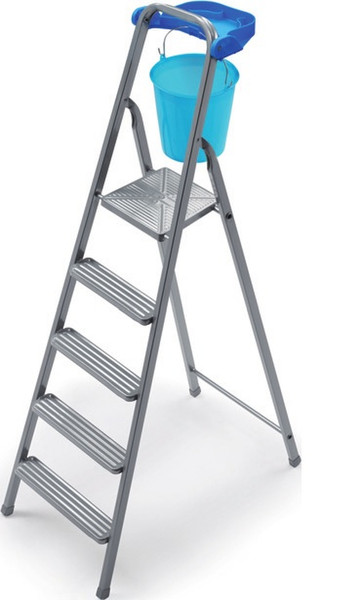 SCAB Giardino 710 Step ladder 5steps Silver ladder