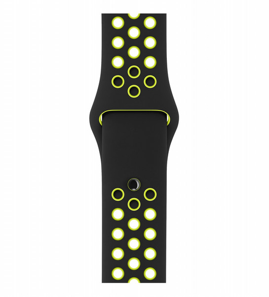 Apple 38 mm Nike Sportarmband, Schwarz/Volt