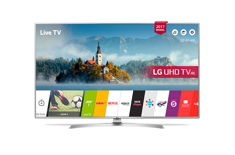 LG 55UJ701V 55Zoll 4K Ultra HD Smart-TV WLAN Schwarz LED-Fernseher
