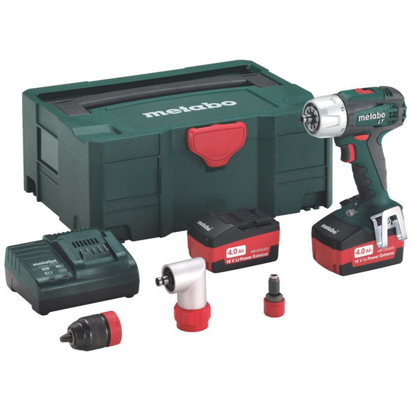 Metabo BS 18 LT Quick Дрель с рукояткой пистолетного типа Литий-ионная (Li-Ion) 4А·ч 1900г Черный, Зеленый, Cеребряный