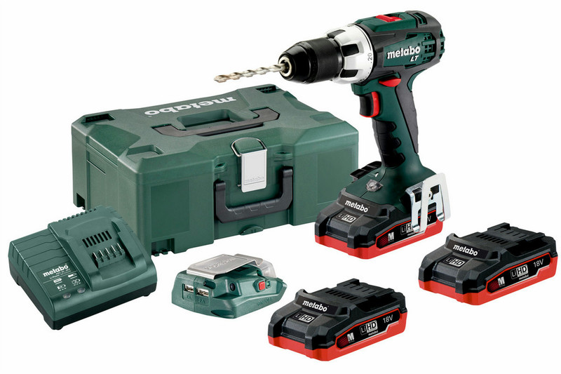 Metabo BS 18 LT Set Дрель с рукояткой пистолетного типа 3.1А·ч 1600г Черный, Зеленый, Красный, Cеребряный