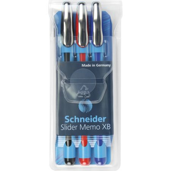 Edding Slider Memo XB Stick ballpoint pen Schwarz, Rot 3Stück(e)