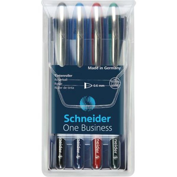Edding One Business Stick ballpoint pen Schwarz, Blau, Grün, Rot 4Stück(e)