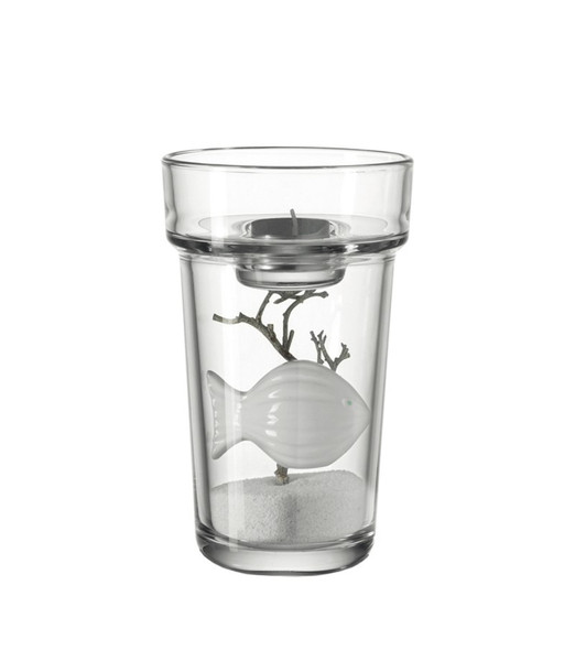 LEONARDO 078362 Glass Silver,Transparent candle holder