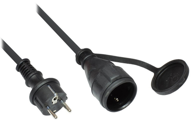 Alcasa 1504-IP10 10m CEE7/4 Schuko CEE7/4 Schuko Black power cable