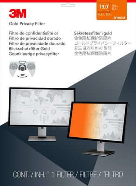 3M GPF19.0 Gold Privacy Filter for Desktop LCD Monitor 19.0