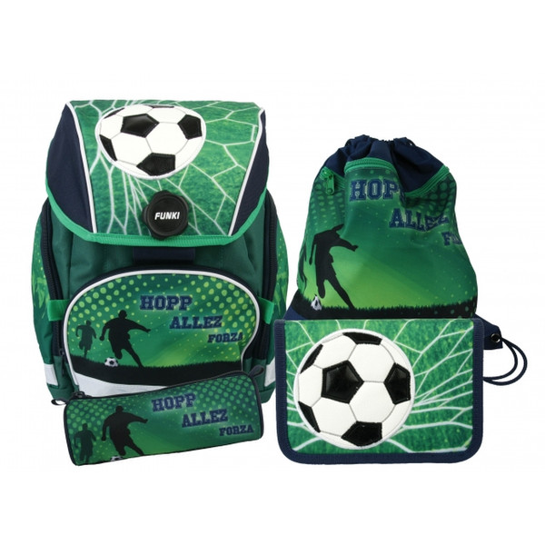 Funki Soccer Boy Green school bag set