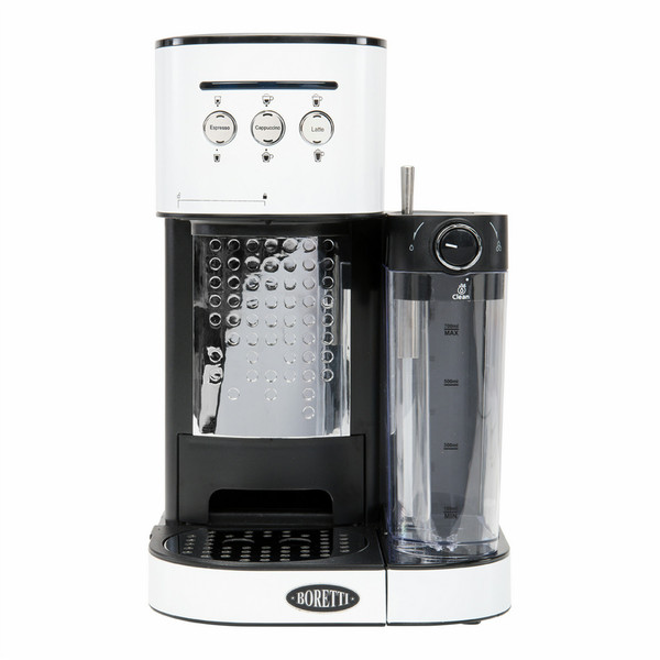 Boretti B402 Отдельностоящий Espresso machine 1.2л Белый кофеварка