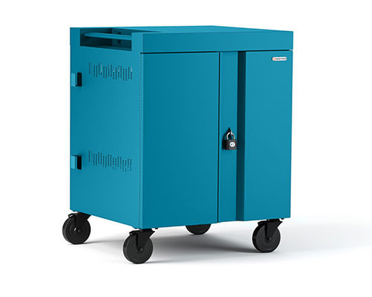 Bretford CUBE Cart Portable device management cart Turquoise