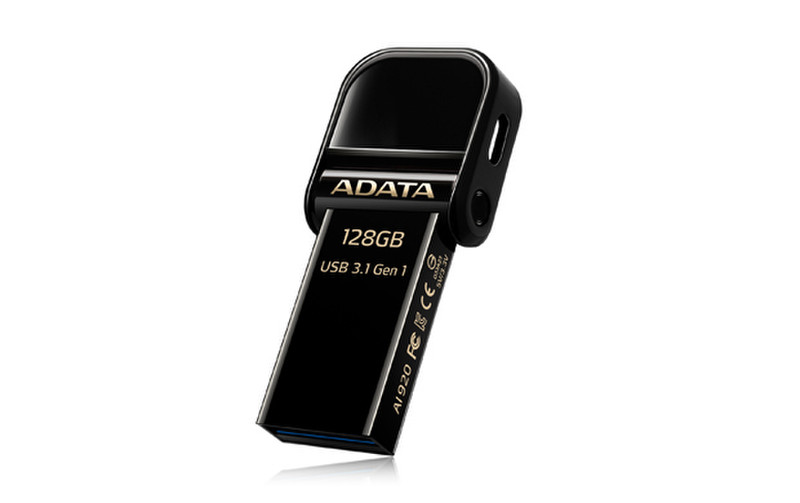 ADATA AI920 128GB 128ГБ USB 3.0 (3.1 Gen 1) Тип -A Черный USB флеш накопитель