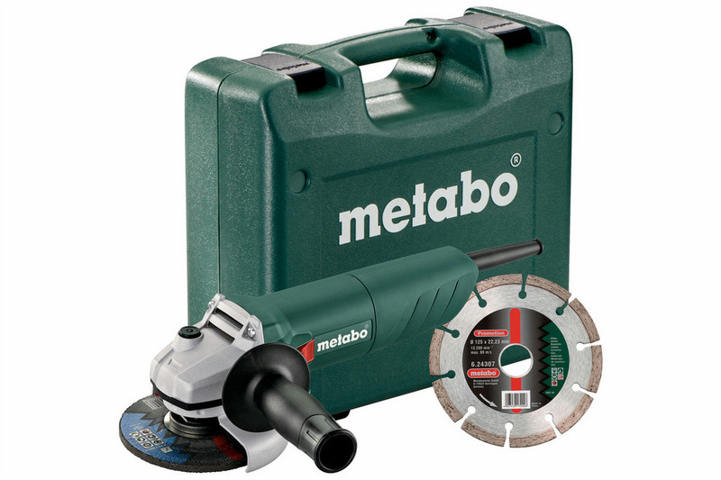 Metabo W 750-125 SET 750W 11000RPM 125mm 1800g angle grinder