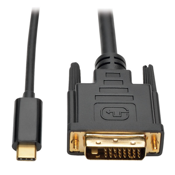 Tripp Lite U444-003-D 0.9m USB C DVI-D Schwarz Videokabel-Adapter