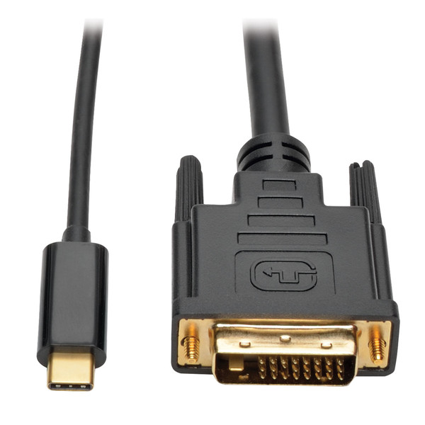Tripp Lite USB Type-C (USB-C) to DVI Adapter Cable (M/M), 1920 x 1080 (1080p), 1.83 m