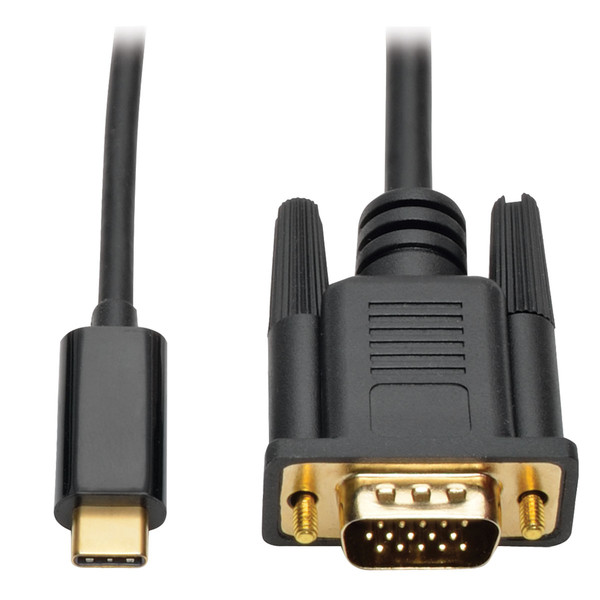 Tripp Lite USB Type-C (USB-C) to VGA Adapter Cable (M/M), 1920 x 1200 (1080p), 1.83 m