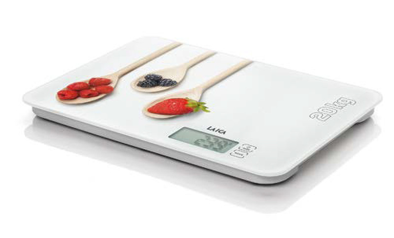 Laica KS5020 Tabletop Rectangle Electronic kitchen scale Multicolour,White