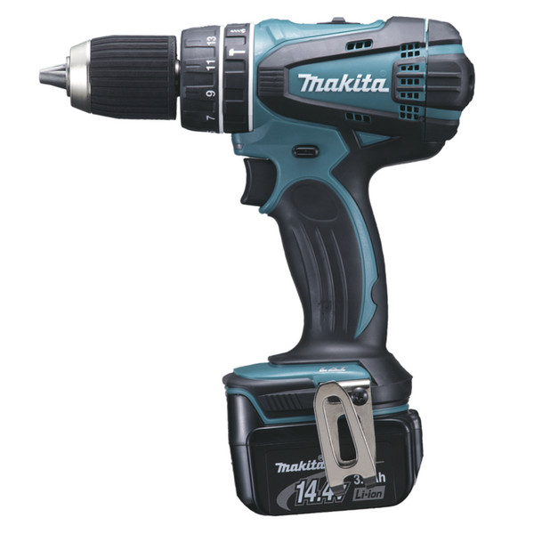 Makita DHP446RFJ Дрель с рукояткой пистолетного типа Литий-ионная (Li-Ion) 3А·ч 1700г Черный, Синий аккумуляторная комби-дрель