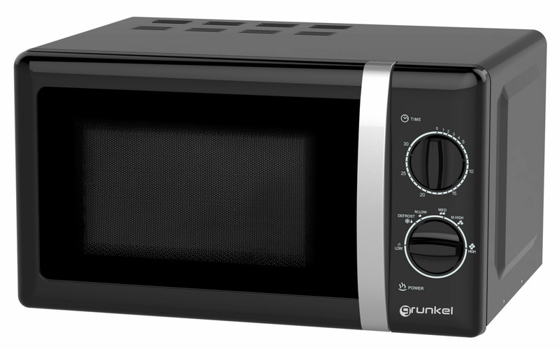 Grunkel MW-20NF Countertop Solo microwave 20L 700W Black microwave