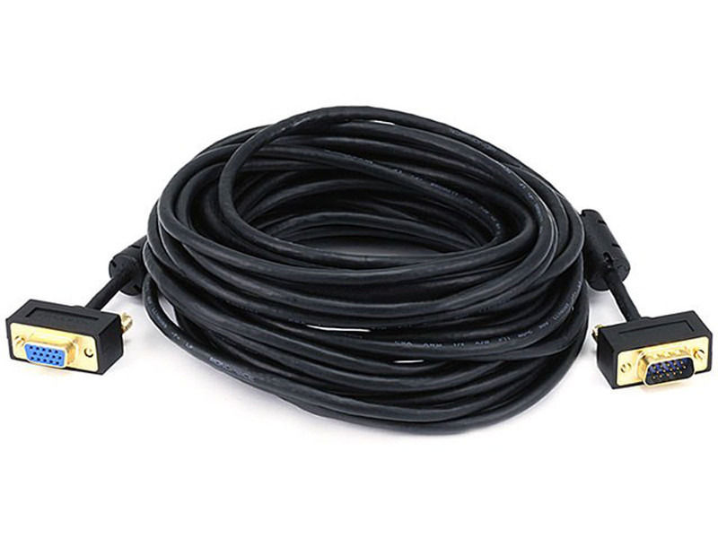Monoprice VGA/VGA, M/F, 10.668 m 10.668m VGA (D-Sub) VGA (D-Sub) Black VGA cable