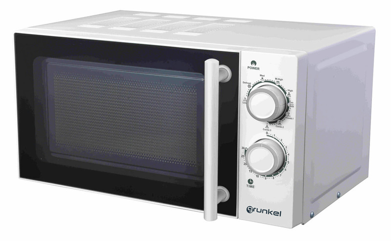 Grunkel MWG-20HF Countertop Solo microwave 20L 700W White microwave