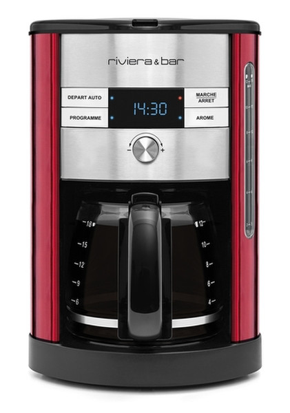 Riviera & Bar CF547A Freestanding Semi-auto Drip coffee maker 1.8L 18cups Black,Red,Stainless steel coffee maker