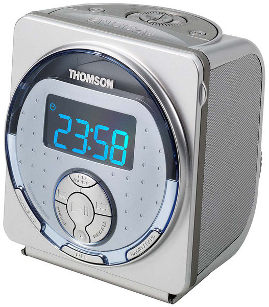 Thomson RR540 Clock radio Uhr Digital Schwarz, Silber Radio