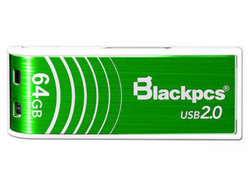 Blackpcs MU2103 64ГБ USB 2.0 Type-A Зеленый, Белый USB флеш накопитель