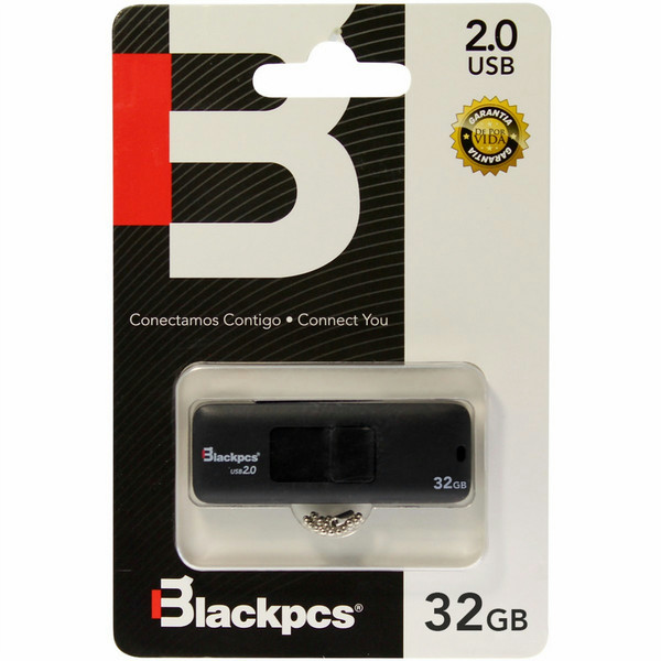 Blackpcs MU2101 32ГБ USB 2.0 Type-A Черный USB флеш накопитель