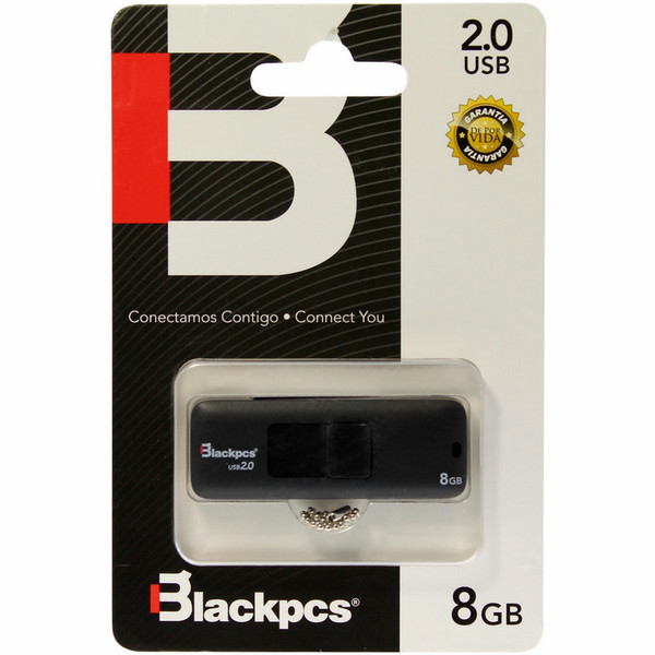 Blackpcs MU2101 8ГБ USB 2.0 Type-A Черный USB флеш накопитель