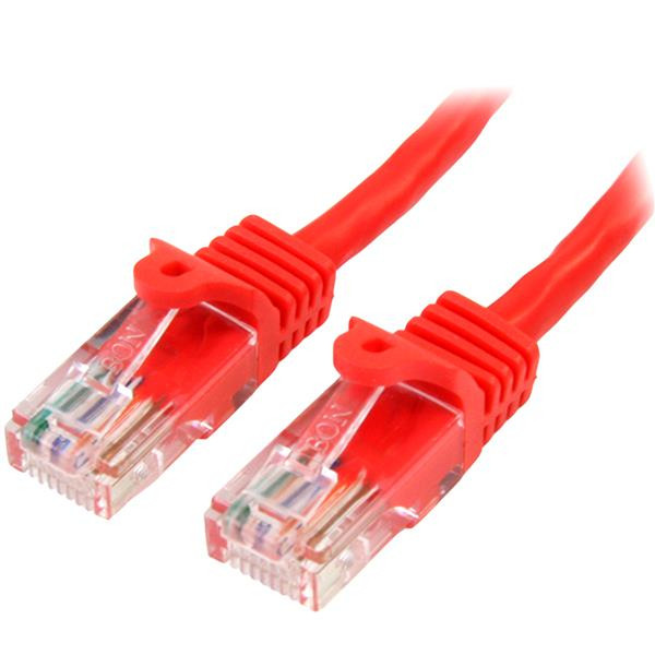 StarTech.com 10m Cat5e Ethernet Netzwerkkabel Snagless mit RJ45 - Rot