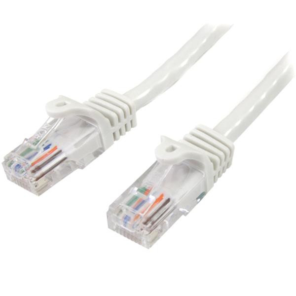 StarTech.com 10m Cat5e Ethernet Netzwerkkabel Snagless mit RJ45 - Weiß