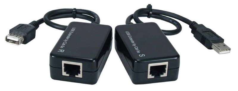 QVS USB-C5 Network repeater Черный