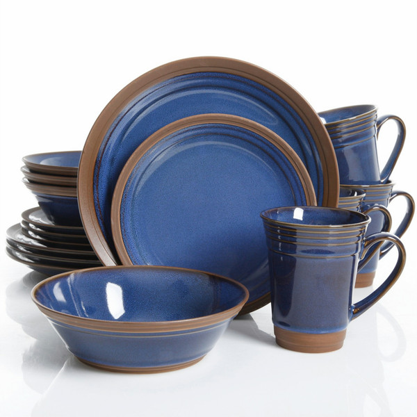 Gibson 94845.16 16pc(s) Blue,Brown tableware set