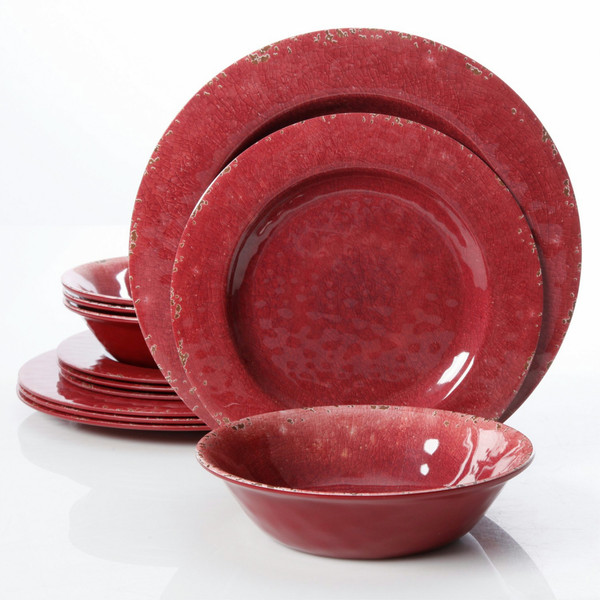 Gibson 94904.12 12pc(s) Red tableware set